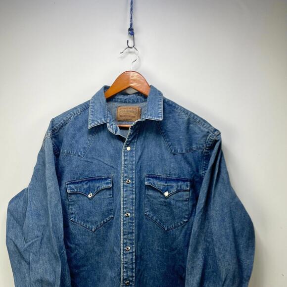 Vintage Polo Ralph Lauren Country Denim Snap Button Up Shirt - Picture 2 of 15